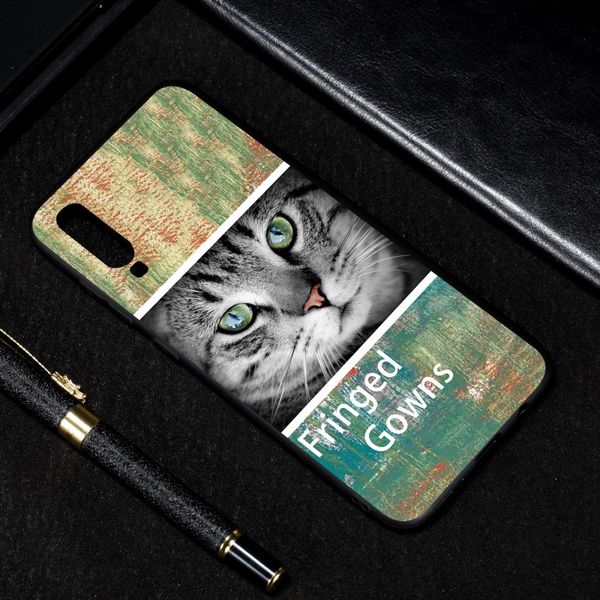 

cat painted pattern soft tpu case for galaxy a70