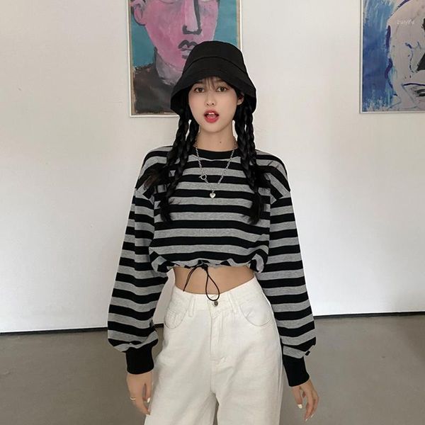 

korean style sweatshirt aesthetic crewneck long sleeve hip hop pullover pastel sweatshirt sudadera mujer women's clothing db60wy1, Black