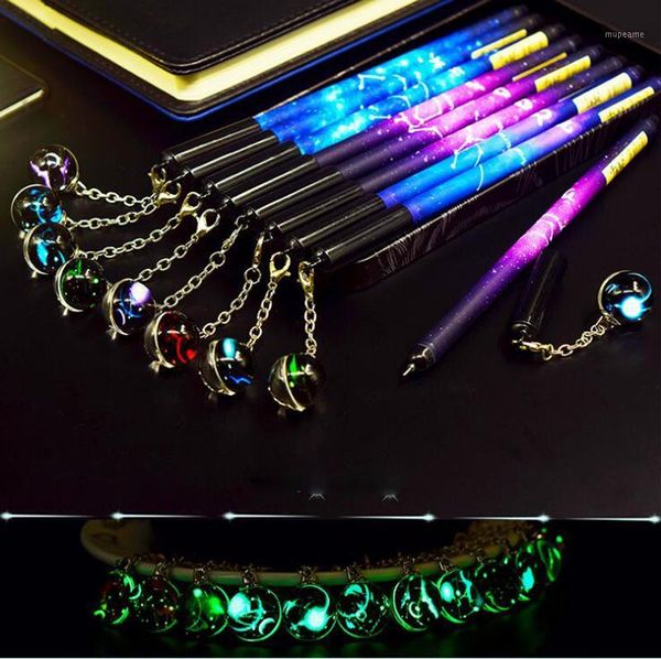

gel pens kawaii 2pcs/set pen creative twelve constellation luminous student gift1