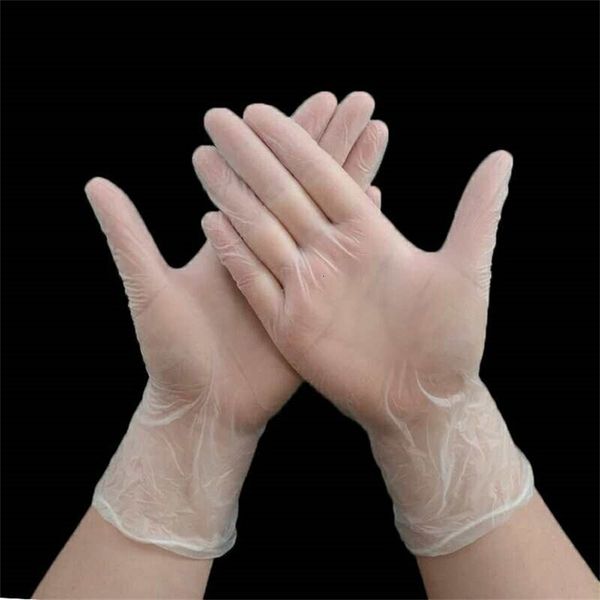 

m factory/lot s disposable transparent pvc plastic waterproof l xl 4 size homeware cleaning gloves t2i5810