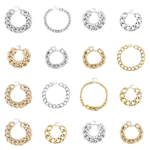 

аксессуары лошадь панк ожерелье мода преувеличивание красивки акриловых цепей ожерелье женские аксессуары лошадь sqcena, Golden;silver