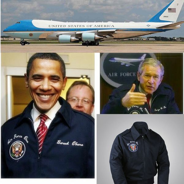 Herrenjacken US Air Force One Pilotenkleidung Kurze Herren Baumwolle verdicken Jacke US Presidential Captain Flightsuit President Coat