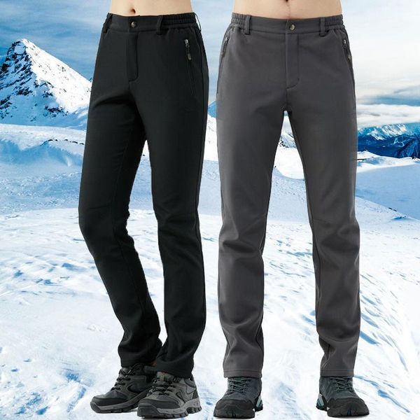 

thick warm pants men windproof trousers male outdoor hiking hunting waterproof plus velet pantalones wear resistant casual pants1, Black