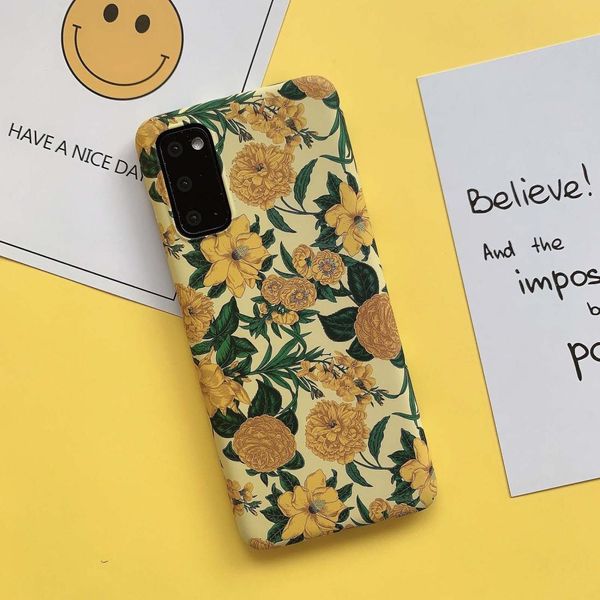 

for samsung galaxy note20 ultra painting flower pc phone protective case