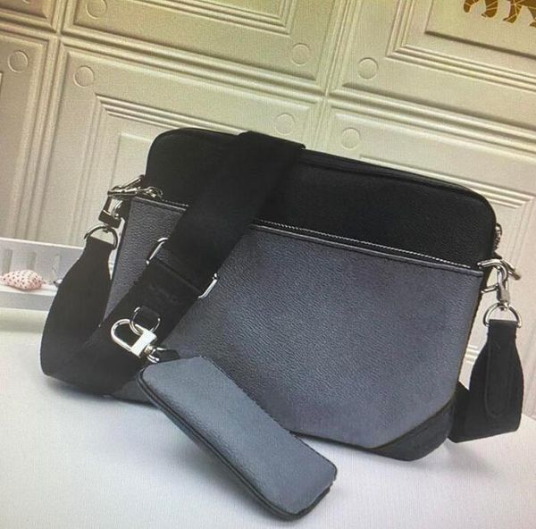 

m69443 trio messenger bag eclipse reverse canvas mens crossbody bags 3 piece set fashion leather man shoulder bag with purse wallet clutch