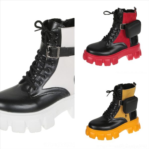 

elz shark lock folder midwomen wedge tactical height increasing high heels shoes boot boots calf layer, Black