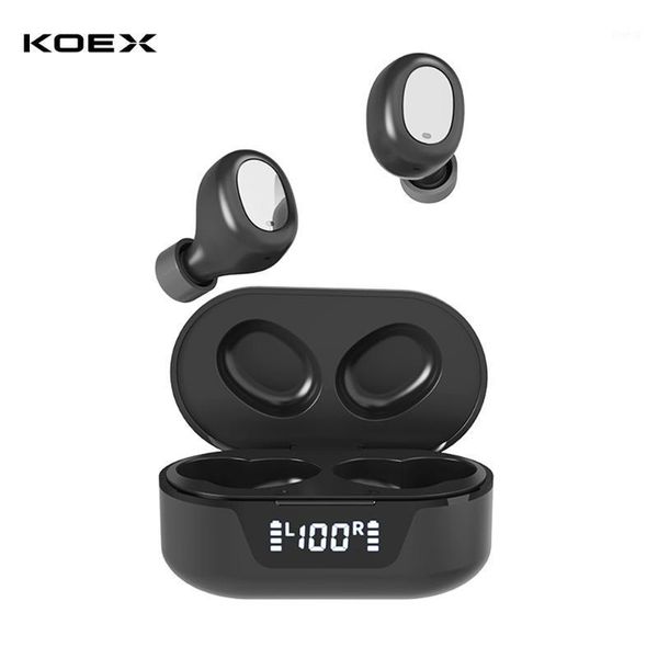 

koex tws 16 bluetooth wireless earphones in-ear earphone stereo sports waterproof earbuds headsets with microphon gaming headset1