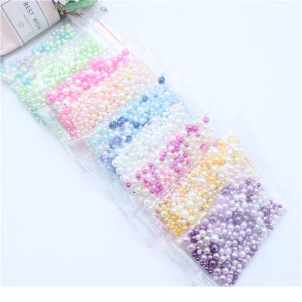

fashion 500pcs/lot round no holes imitation pearl beads mix size random mix colors pearls beads diy crafts de wmtnci
