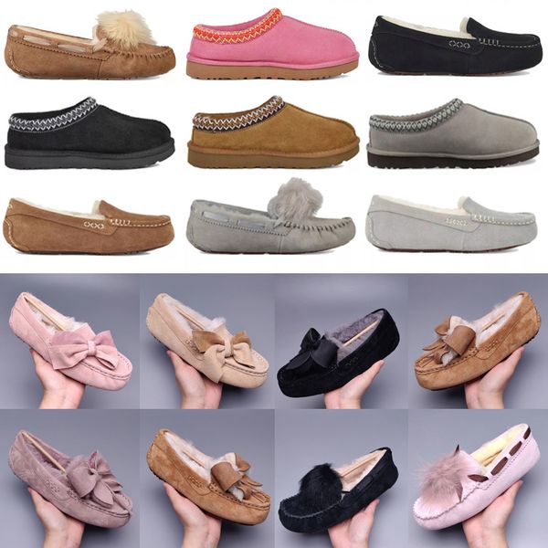 

2021 classic pom casual shoes short ii bailey bow australia slippers womens suede women boot winter snow boots fur furry australian bo z81h#, Black