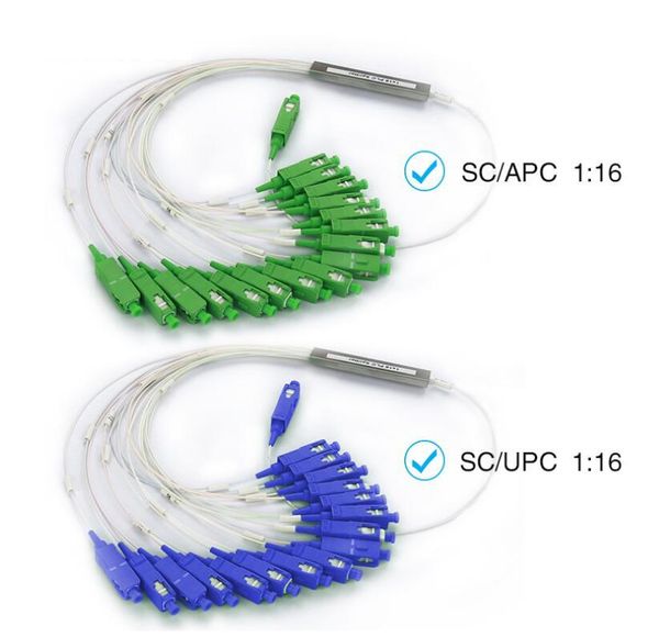 

fiber optic equipment blockless apc-connector plc splitter fiber-optic sc 1x16 sc/apc mini 10pcs/lot steel-tube