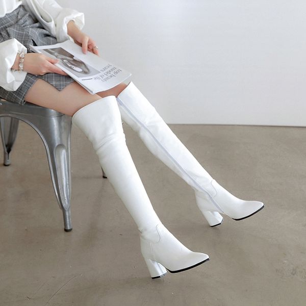 

knee high boots women soft leather knee winter boots comfortable warm fur women long boots shoes y200115, Black