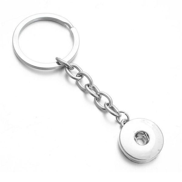

new snap jewelry 12mm 18mm snap key chains for keyring women gifts girl keychain bag penda qylakf, Silver