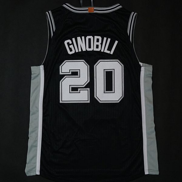 

17-18 basketball jerseys black #20 ginobili mens jersey the service for whosesale fast shipping, Black;red
