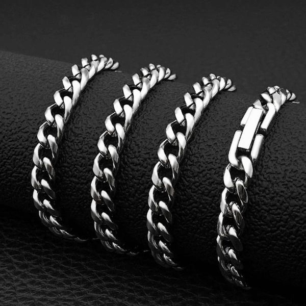 

chains necklaces mens stainless steel chain large necklace hip hop long fashion jewelry on the neck gifts for male wholesale, Silver