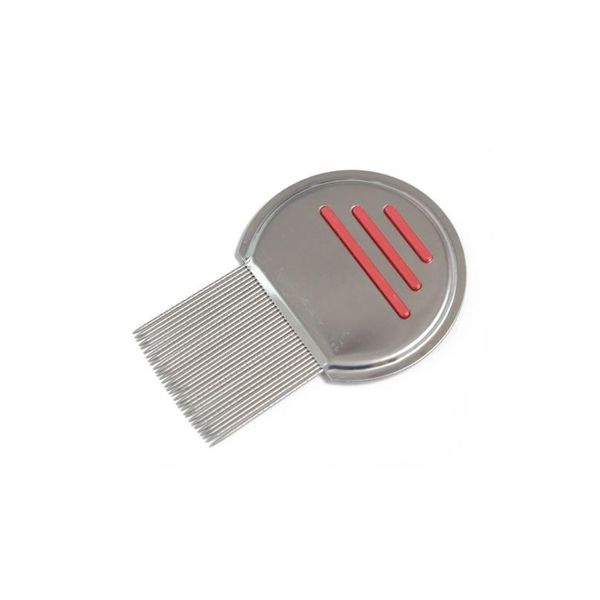 

1pcs terminator lice comb nit kids hair rid headlice stainless steel metal teeth remove nit brush f wmtlzw, Silver