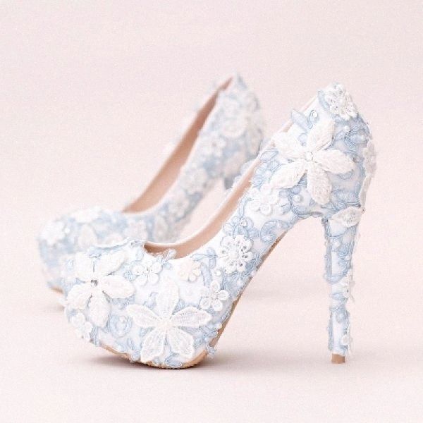 

Bridal Wedding Shoes Pumps Flower High Heel -14CM Platform Party Shoes Shallow Round Toe Event Pumps Nightclub Singles #ja4i, Black