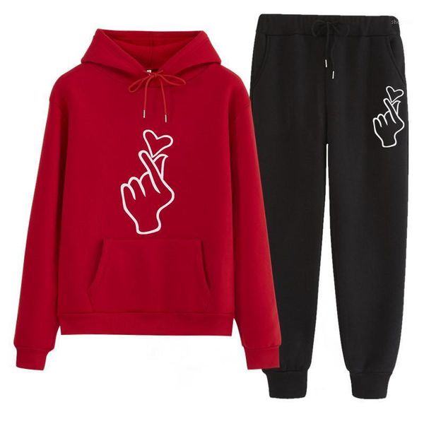 

women hoodies two piece sets autumn winter clothes female hooded + pants leisure suits fashion casual ladies hoodie suit1, Gray