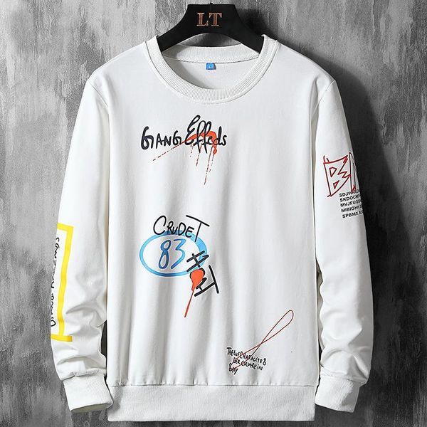 

men autumn plus size big 6xl 7xl t-shirt 9xl letter creativity 2021 new cotton tshirt long sleeve print underwear blue white, Black