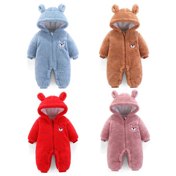 

newborn baby clothes one-piece autumn and winter suits net red thick warmth men and women baby outing clothes winter season, Blue