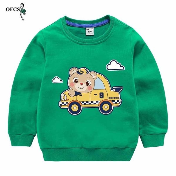

children's sweater autumn baby clothes boy and girl cartoon print shirt t-shirt casual cotton child sweatershirt 18m-12t 201109, Blue