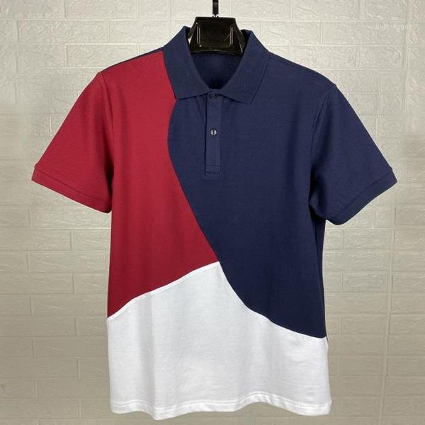 

men's polos colorblock male short sleeve crocodile shirts summer 100% cotton casual shirt for men fashion homme1, White;black