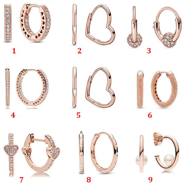 

925 sterling silver rose gold asymmetric heart earrings alluring stud earrings ear hooks women's fine fashion jewelry, Golden;silver