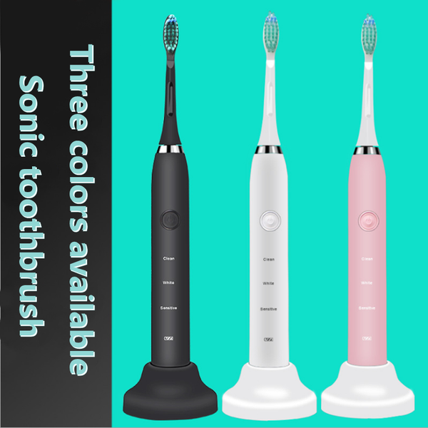 

smart electric toothbrush -selling sonic silicone button type waterproof wireless induction charging
