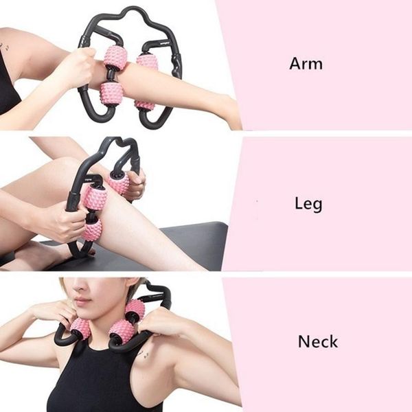 

foam shaft massage roller u shape roller muscle relaxer arm leg neck tissue four wheels roller fitness gym yoga pilates sports bbygkk
