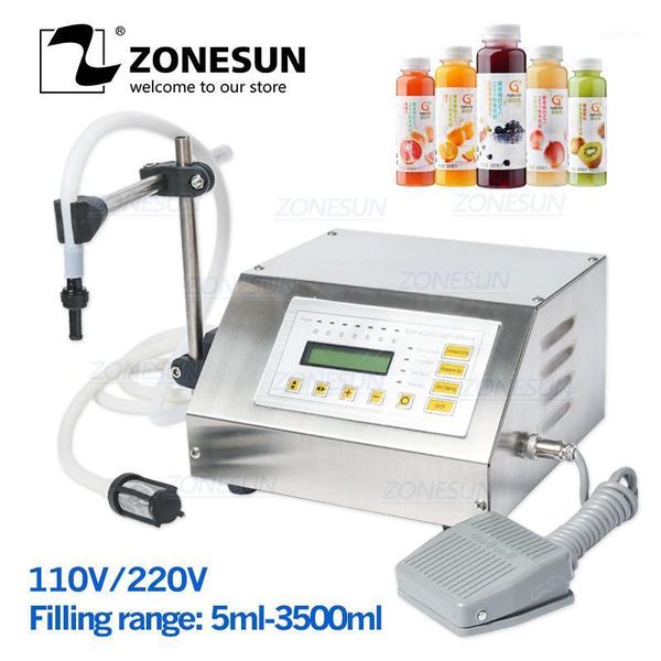 

zonesun gfk160 digital electrical liquids filling machine water pumping filler automatic beverage packaging equipment,3.5l1