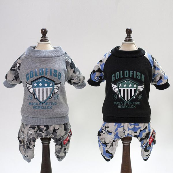 

dog's clothes new autumn and winter letter printing pilot keep warm four-legged coat casual fashion pet clothing supplies wholesale