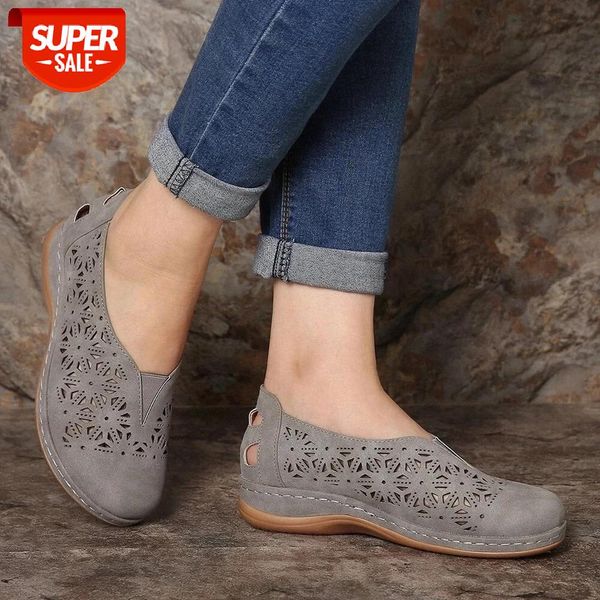 

woman sandals summer shoes hollow out flat sandals retro casual beach shoes breathable slip on loafers ladies wedges #xf49, Black
