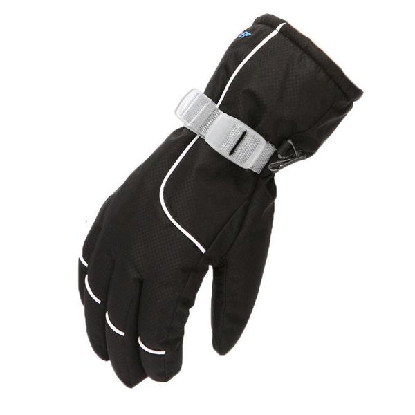 

children winter gloves warm ski gloves thermal waterproof skiing snowboard outdoor full finger cycling, Blue;gray