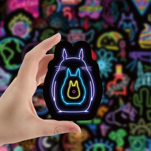 

cool neon stickers kids toys bicycle phone suitcase guitar bumper skateboard backpack jdm graffiti waterproof sticker gift