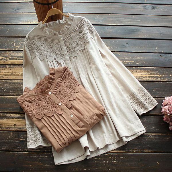 

new spring women shirt long sleeve cotton linen shirt solid casual wear1, White