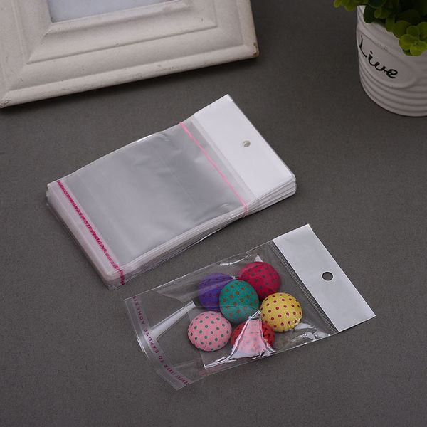 

seal clear self adhesive 2000pcs/lot 11cm*20cm opp plastic poly for event packaging bag with hang hole