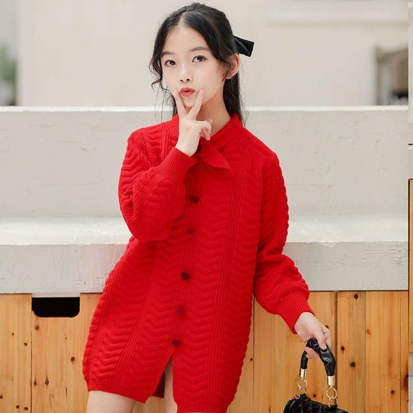 

skirt autumn winter new girls' and 2020 cuhk long knitted foreign sle children's sweater drs oczv 0zyujk6u, Blue