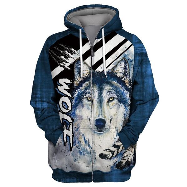 

синие и белые строчки wolf print повседневная мужская улица улавная одним 3d молния holdie drop доставка хорошего качества, Black