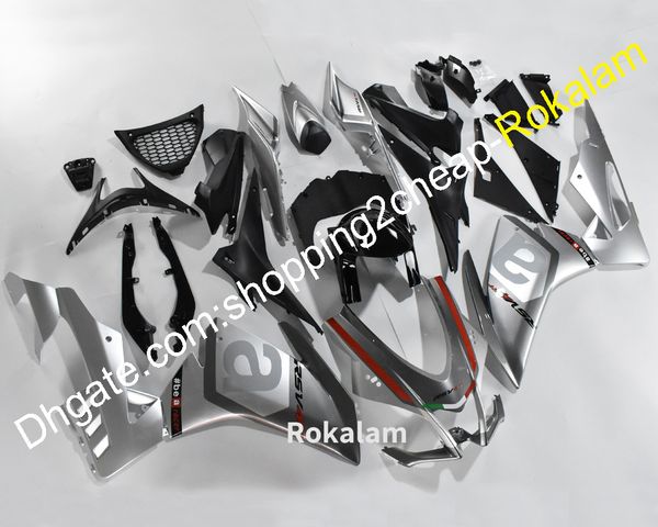 

fairings for aprilia rsv4 1000 2016 16 rs v4 2017 2018 body kit aftermarket motorcycle silver fairing kit (injection molding)