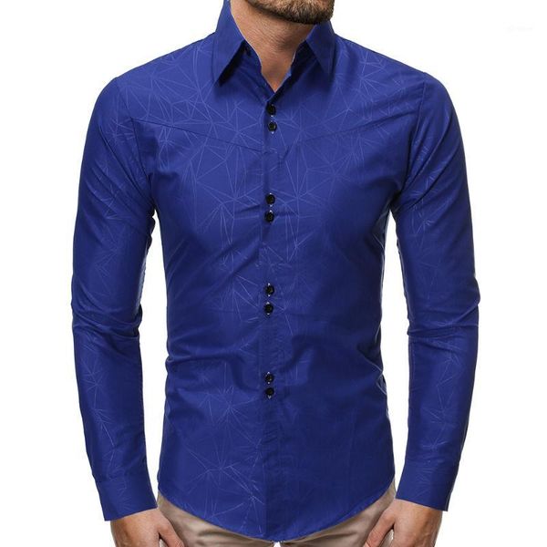 

mens dress shirts new arrival men's stylish geometric print casual long sleeve slim fit shirt1, White;black