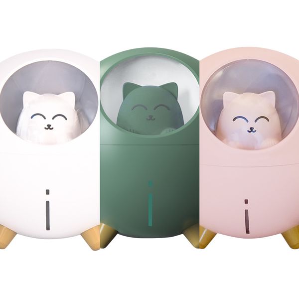 

220 мл увлажнителя planet cat air humidificator usb ультразвуковой аромат диффузор с атмосферой ночной лампы cool maker maker fogger