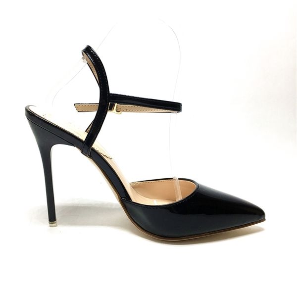 

women size 34-39 fashion summer buckle strap high heel office lady pump woman shoes black pu sandals y200326