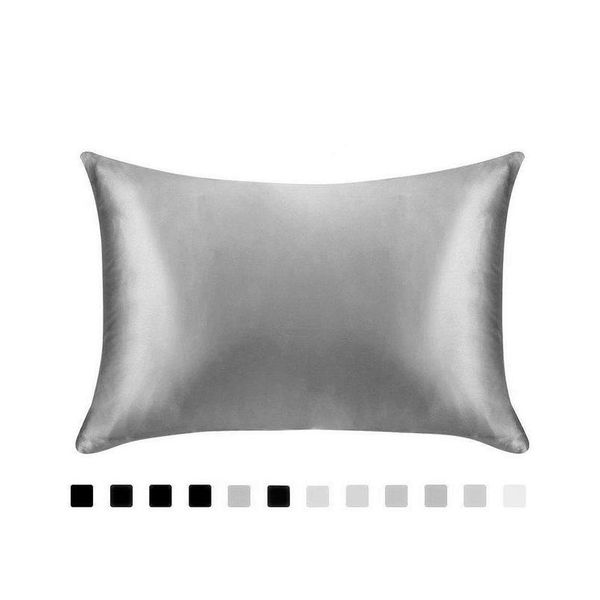 

2 pair 100 % silky satin hair beauty pillowcase pillow case satin solid color silk pillowcase pillow shams home sofa jllbxj sport777