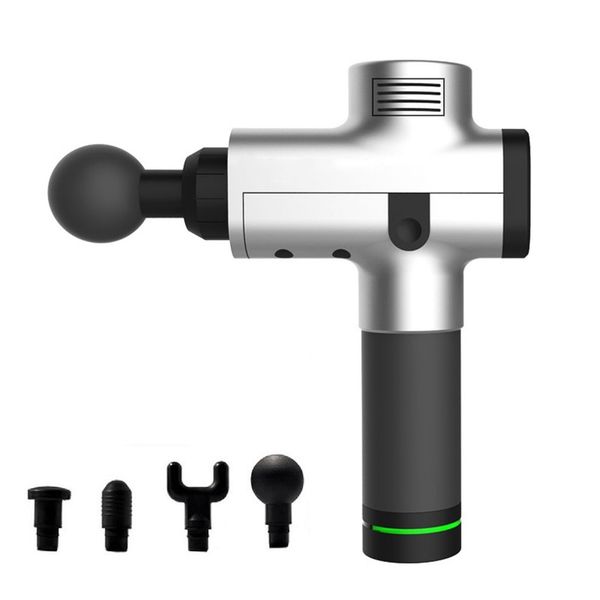 

fascia muscle gun massage gun body relaxation deep relief pain massager fitness artifact with 4 massage heads123