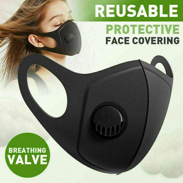 

dust anti air breath valve washable reusable pollution 3d face mask mouth cover masks
