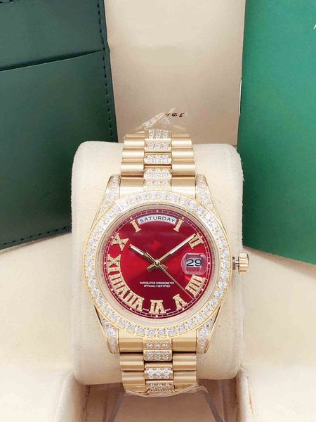 

41mm synthetic diamond strap female watch waterproof watch can be equipped with sapphire waterproof mirror classic roman surface, Slivery;brown