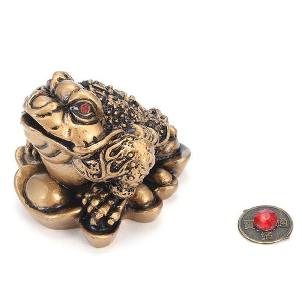 

decorative objects & figurines chinese feng shui money lucky fortune wealth frog toad coin home decoration office gifts