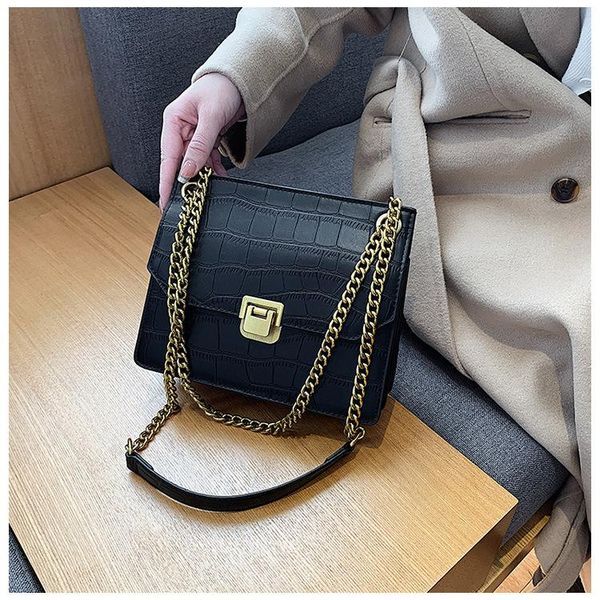 

shoulder bags women's small bag 2021 trendy fashion chain square wild female messenger retro