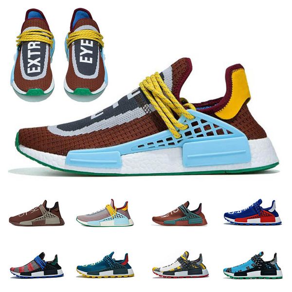 

nmd human race men women running shoes pharrell williams hu choclate egacy purple white extr chaussure homme knit mens sports sneakers