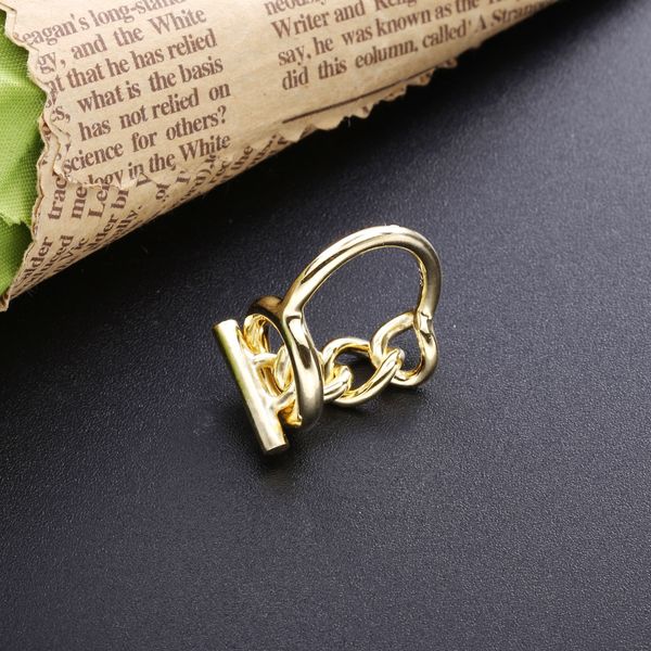 

moonmory 925 rope chain with hoop lock for women french popular clasp ring sterling silver jewelry making q1219, Golden;silver