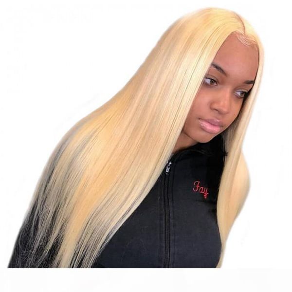 

hai series 100 human hair soft long 613 blonde straight lace frontal human hair black women, Black;brown